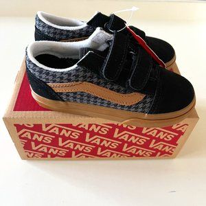 Vans Toddler Houndstooth Old Skool V (Black/Gum) 9.0 Toddler